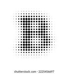 Halftone B Uppercase. Pop art style. Halftone dotted backdrop. Design for web banners, wallpaper,sites vector illustration. Alphabet Halftone.