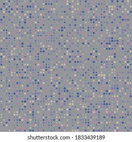 Halftone Background. Abstract Colorful Background. Pixel Art. Digital Pattern with Color Dots. Retrofuturistic Square Pattern. Vector Texture.