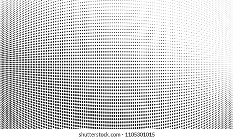 Halftone  background. Abstract curves. Points backdrop. Wavy spotted pattern with dots. Modern abstract dotted vector illustration for design, covers, web  banners