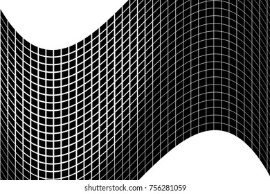 Halftone background. Abstract geometric pattern with small squares. Design element for web banners, posters, cards, wallpapers, backdrops, panels Black and white color Vector illustration