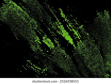 Halftone background. Abstract illustration of round particles. The dots form shapeless images. Vector graphics.