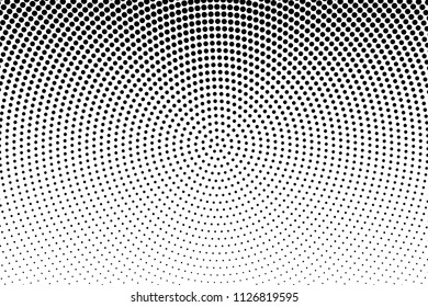 Halftone background. Abstract Pattern in pop art style. Vintage, retro backdrop. Futuristic panel Vector illustration