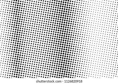 Halftone background. Abstract Pattern in pop art style. Vintage, retro backdrop. Futuristic panel Vector illustration
