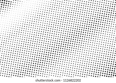 Halftone background. Abstract Pattern in pop art style. Vintage, retro backdrop. Futuristic panel Vector illustration