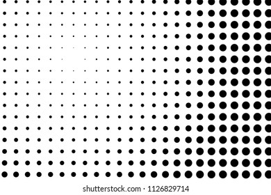 Halftone background. Abstract Pattern in pop art style. Vintage, retro backdrop. Futuristic panel Vector illustration