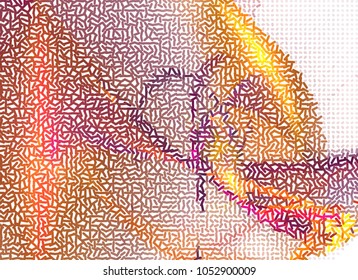 Halftone background with abstract pattern. Vector clip art.