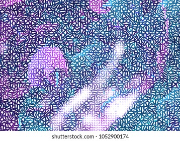 Halftone background with abstract pattern. Vector clip art.