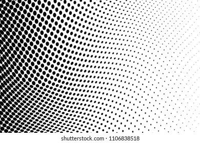 Halftone  background. Abstract soft lines. Points backdrop. Wavy spotted pattern with dots. Modern dotted vector illustration for design, covers, web  banners