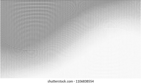 Halftone  background. Abstract soft lines. Points backdrop. Wavy spotted pattern with dots. Modern dotted vector illustration for design, covers, web  banners