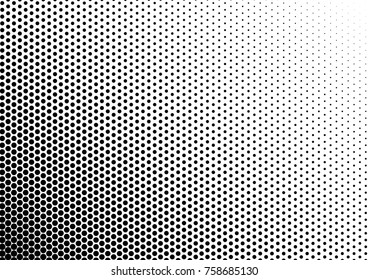 Halftone Background. Black and White Abstract Texture. Distressed Pattern. Gradient Modern Overlay. Vector illustration