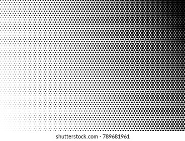 Halftone Background. Black and White Dotted Backdrop. Gradient Distressed Pattern. Vintage Abstract Texture. Vector illustration