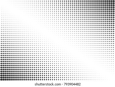 Halftone Background. Black and White Modern Texture. Fade Gradient Pattern. Grunge Vintage Overlay. Vector illustration