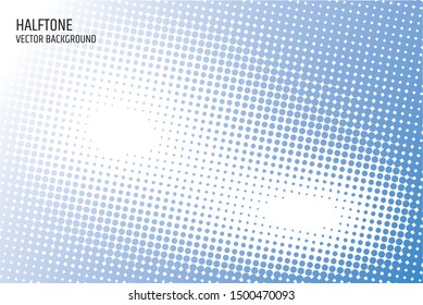 Halftone background with blue color