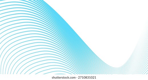 Fondo de semitono Gradiente azul Vector transparente Puntos escalonados Patrón punteado moderno