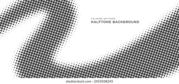 Halftone background calming rhythms flowing dynamic vector design template elements