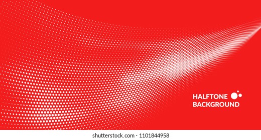 Halftone background with circle of different size. Vector illustration.
