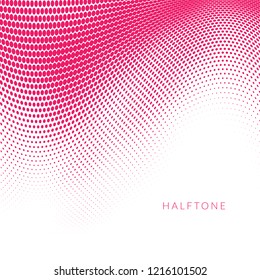 Halftone background with circle of different size. Vector illustration.
