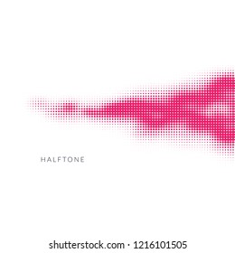 Halftone background with circle of different size. Vector illustration.