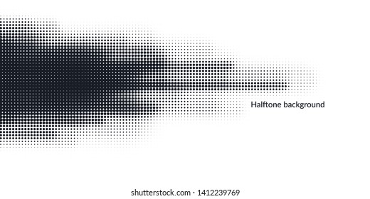 Halftone background with circle of different size. Black and white texture. Vector illustration.