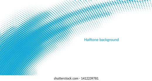 Halftone background with circle of different size. Vector illustration.