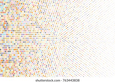 Halftone background with circles. Creative geometric background in halftone style. Vector illustration