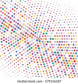 Halftone background with circles and dots