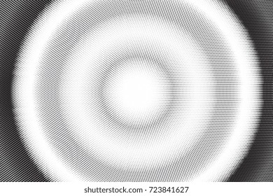 Halftone background with circles. Vector illustration
