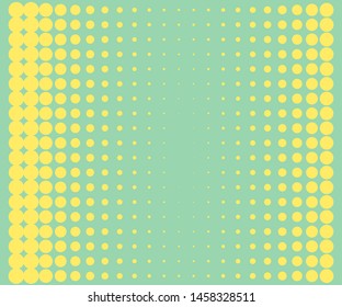 Halftone background. Comic dotted pattern. Pop art retro style. Backdrop with circles, rounds, dots, design element for web banners, posters, cards, wallpapers.  Green color Vector illustration