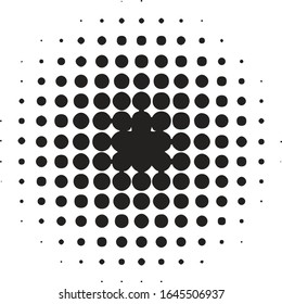 Halftone background. Comic dotted pattern. Pop art retro style. Backdrop with rounds dots or circle design element for web banners, posters, cards, wallpapers. Vector illustration