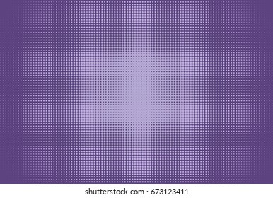 Halftone background. Comic dotted pattern. Pop art style. Backdrop with small circles, dots, design element for web banners, posters, cards, Wallpaper, sites. Purple, lilac color Vector illustration