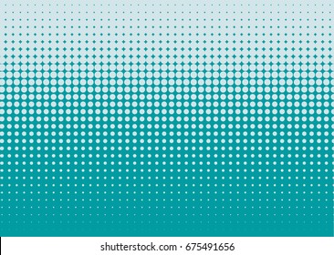 Halftone background. Comic dotted pattern. Pop art retro style. Backdrop with circles, rounds, dots, design element for web banners, posters, cards, wallpapers. Blue color Vector illustration  