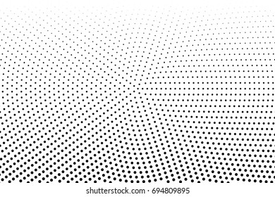 Halftone background. Comic dotted pattern. Pop art style. Backdrop with circles, dots, rounds design element for web banners, posters, cards, Wallpaper, sites. Black, white color. Vector illustration
