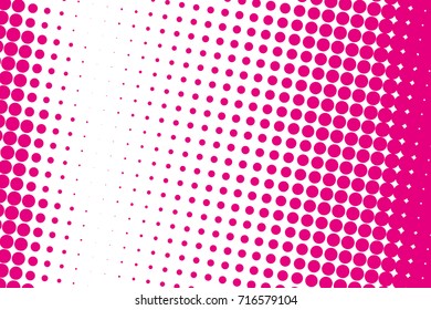 Halftone background. Comic dotted pattern. Pop art retro style. Backdrop with circles, rounds, dots, design element for web banners, posters, cards, wallpapers. Pink color Vector illustration