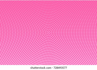 Halftone background. Comic dotted pattern. Pop art retro style. Backdrop with circles, rounds, dots, design element for web banners, posters, cards, wallpapers. Colorful. Pink Vector illustration