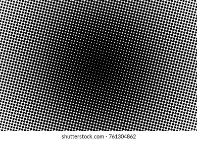 Halftone background. Comic dotted pattern. Pop art style. Backdrop with circles, dots, rounds design element for web banners, posters, cards, Wallpaper, sites. Black, white color. Vector illustration