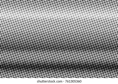 Halftone background. Comic dotted pattern. Pop art style. Backdrop with circles, dots, rounds design element for web banners, posters, cards, Wallpaper, sites. Black, white color. Vector illustration