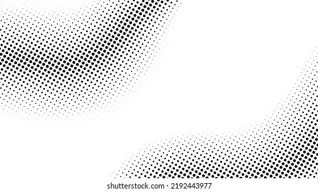 Halftone background. Comic halftone pop art texture. White and black abstract wallpaper. Retro waves vector