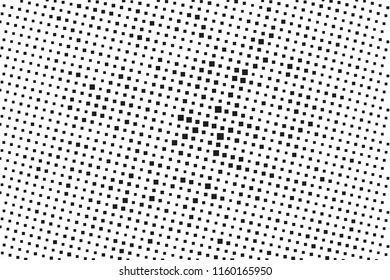 Halftone background. Comic style. Abstract geometric pattern with small squares. Design element for web banners, posters, cards, wallpapers, backdrops, panels Black and white color Vector illustration