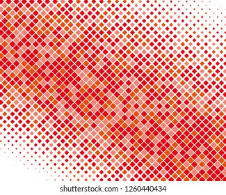 Halftone background. Comic style. Abstract geometric pattern with small squares. Design element for web banners, posters, cards, wallpapers, backdrops, panels Red, pink color Vector illustration