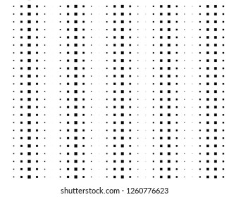 Halftone background. Comic style. Abstract geometric pattern with small squares. Design element for web banners, posters, cards, wallpapers, backdrops, panels Black and white color Vector illustration