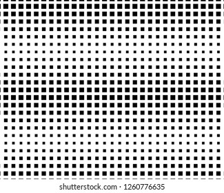 Halftone background. Comic style. Abstract geometric pattern with small squares. Design element for web banners, posters, cards, wallpapers, backdrops, panels Black and white color Vector illustration