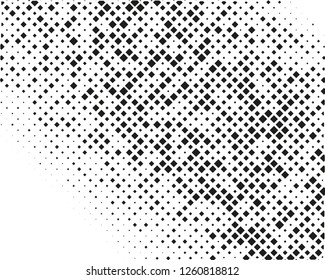Halftone background. Comic style. Abstract geometric pattern with small and big squares. Design element for web banners, posters, cards, wallpapers, backdrops, panels Vector illustration
