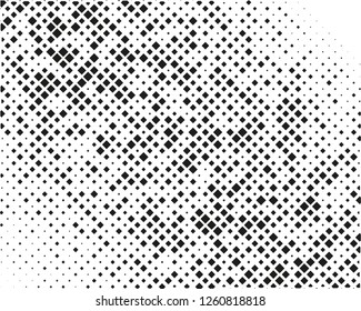 Halftone background. Comic style. Abstract geometric pattern with small and big squares. Design element for web banners, posters, cards, wallpapers, backdrops, panels Vector illustration