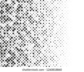 Halftone background. Comic style. Abstract geometric pattern with small and big squares. Design element for web banners, posters, cards, wallpapers, backdrops, panels Vector illustration