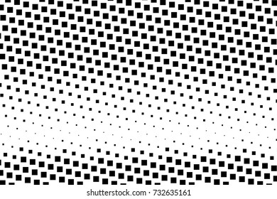 Halftone background. Comic style. Abstract geometric pattern with small squares. Design element for web banners, posters, cards, wallpapers, backdrops, panels Black and white color Vector illustration