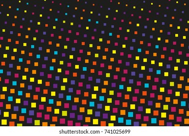 Halftone background  Comic style  Abstract geometric pattern and small squares  Design element for web banners  posters  cards  wallpapers  backdrops Colorful Vector illustration