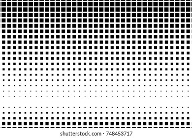 Halftone background  Comic style  Abstract geometric pattern and small squares  Design element for web banners  posters  cards  wallpapers  backdrops  panels Black   white color Vector illustration