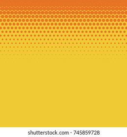 Halftone background. Comic background. Vector retro dotted template for labels. Yellow and orange geometric gradient for pop art designs. Vintage backdrop with isolated pattern for cartoon book.