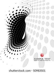 Halftone background composition