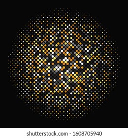 halftone background with dark gold color